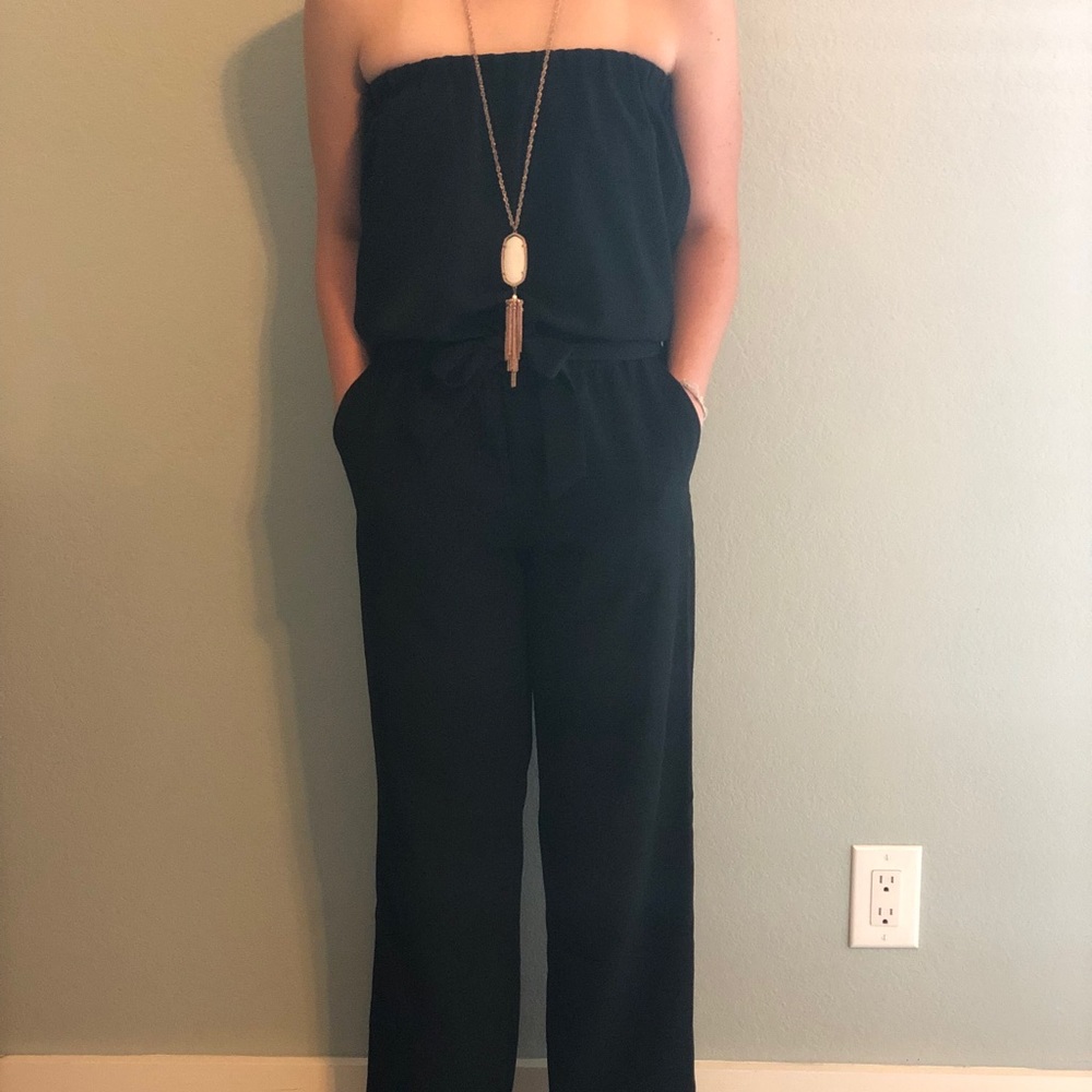 Loft black strapless jumper